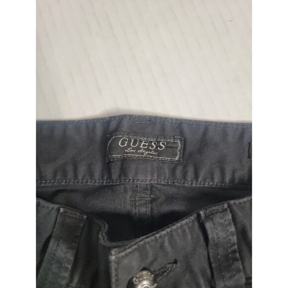 Guess Jeans SZ 26 Black Y2K Low Rise Daredevil Bootcut Stretch Distressed Pants - Picture 6 of 13